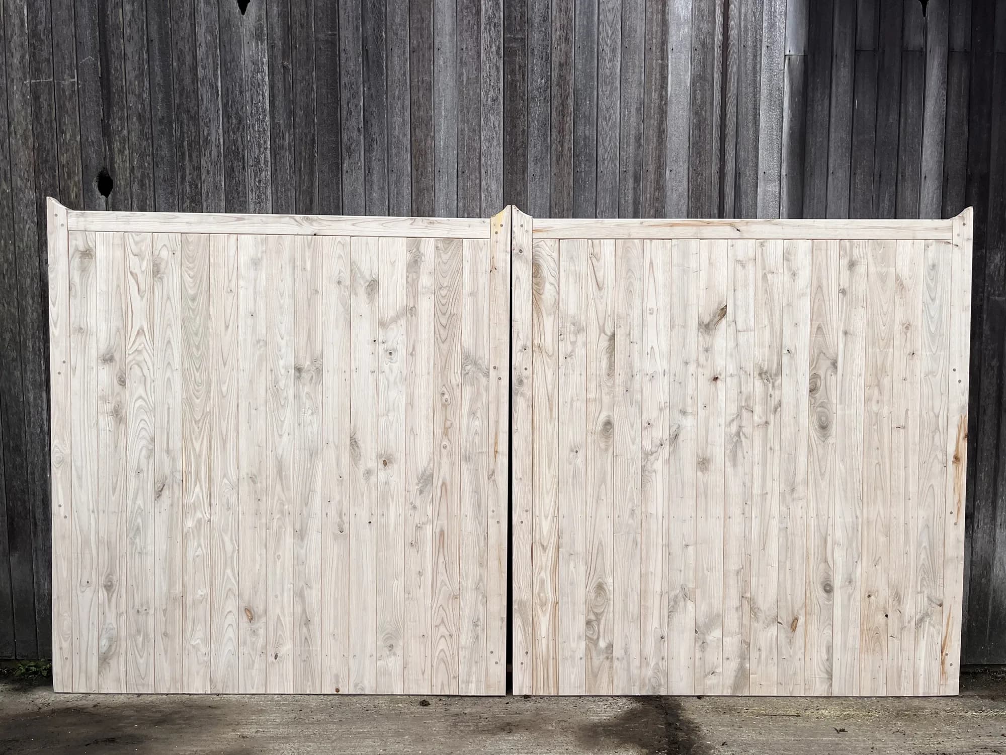 pair of boarded chestnut gates