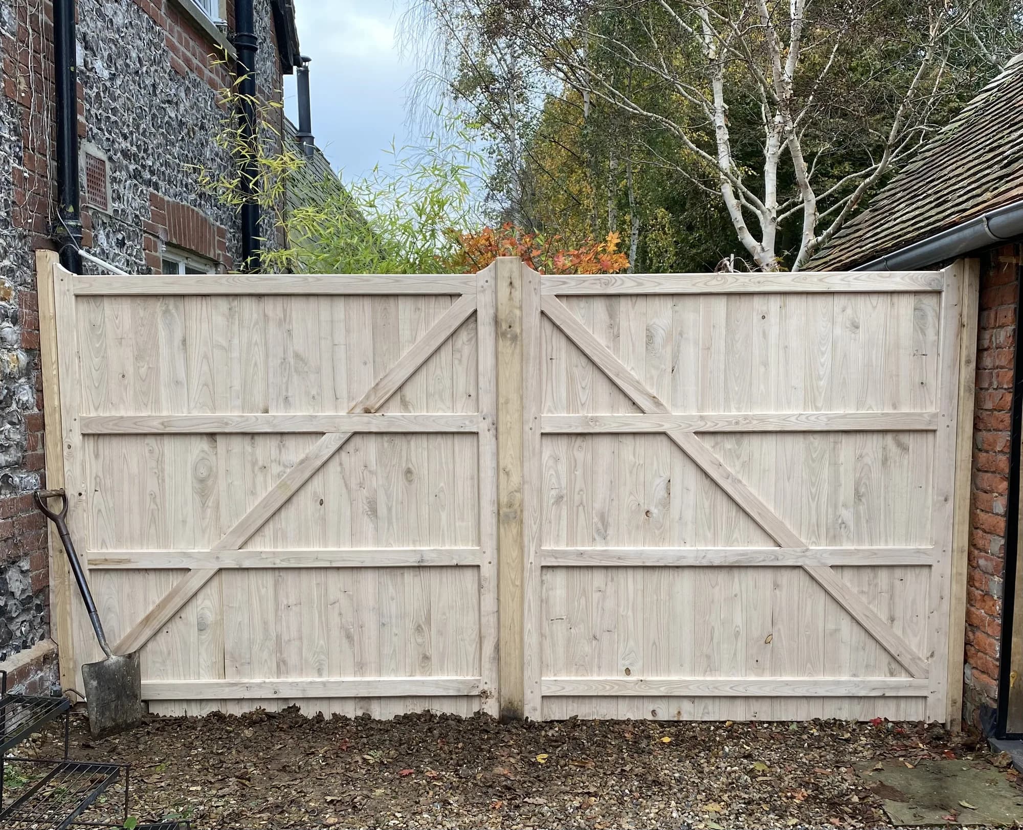 boarded driveway gates installed